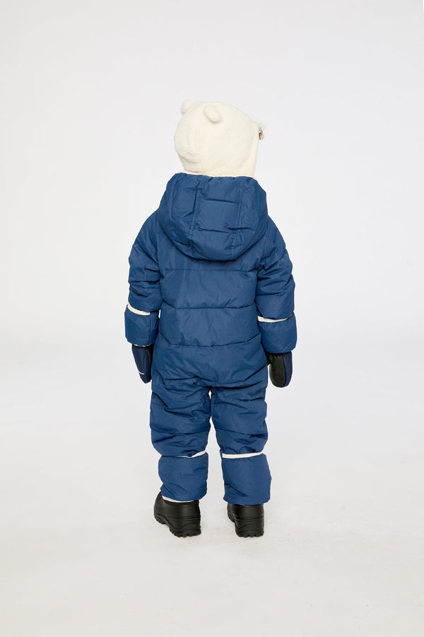 Baby Cloud One Piece Snowsuit Adapted For Car Seats Dark Blue - J10B700_04013
