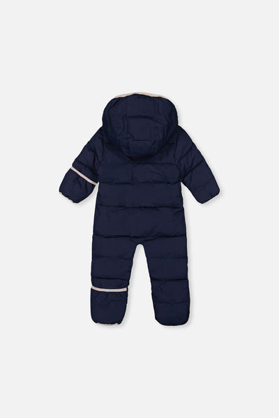 Baby Cloud One Piece Snowsuit Adapted For Car Seats Dark Blue - J10B700_04013