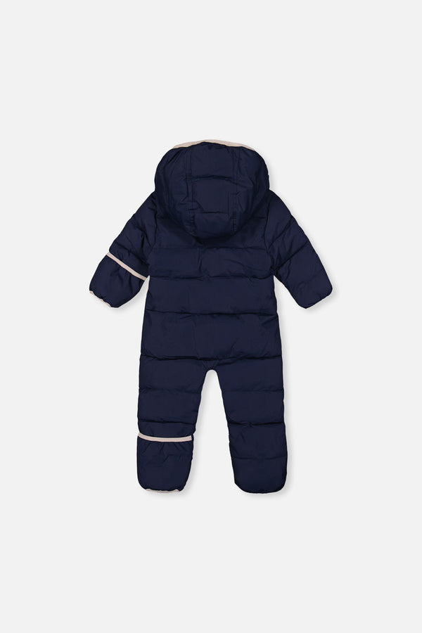 Baby Cloud One Piece Snowsuit Adapted For Car Seats Dark Blue - J10B700_04013