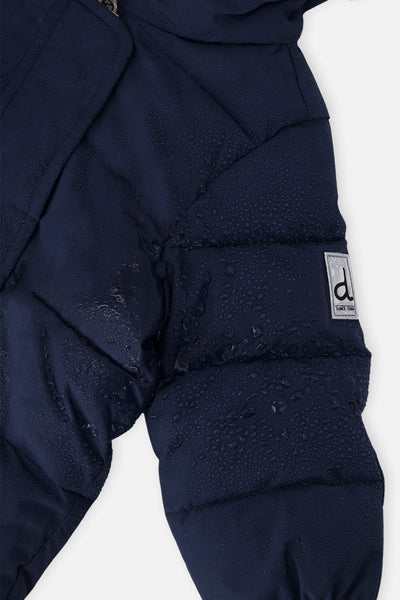 Baby Cloud One Piece Snowsuit Adapted For Car Seats Dark Blue - J10B700_04013