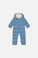 Baby Cloud One Piece Snowsuit Adapted For Car Seats Blue Grey - J10B700_04400
