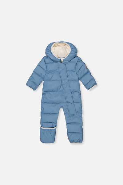 Baby Cloud One Piece Snowsuit Adapted For Car Seats Blue Grey - J10B700_04400