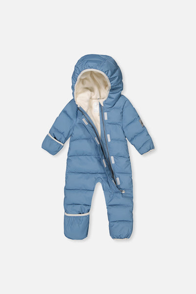 Baby Cloud One Piece Snowsuit Adapted For Car Seats Blue Grey - J10B700_04400