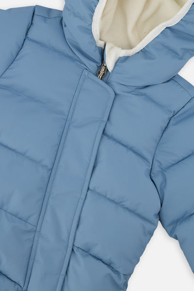 Baby Cloud One Piece Snowsuit Adapted For Car Seats Blue Grey - J10B700_04400