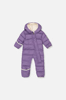 Baby Cloud One Piece Snowsuit Adapted For Car Seats Violet - J10B700_05003