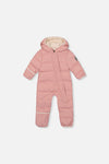 Baby Cloud One Piece Snowsuit Adapted For Car Seats Pale Dusty Pink - J10B700_06220