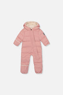 Baby Cloud One Piece Snowsuit Adapted For Car Seats Pale Dusty Pink - J10B700_06220