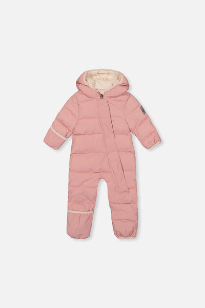 Baby Cloud One Piece Snowsuit Adapted For Car Seats Pale Dusty Pink - J10B700_06220
