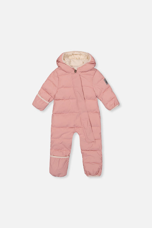 Baby Cloud One Piece Snowsuit Adapted For Car Seats Pale Dusty Pink - J10B700_06220