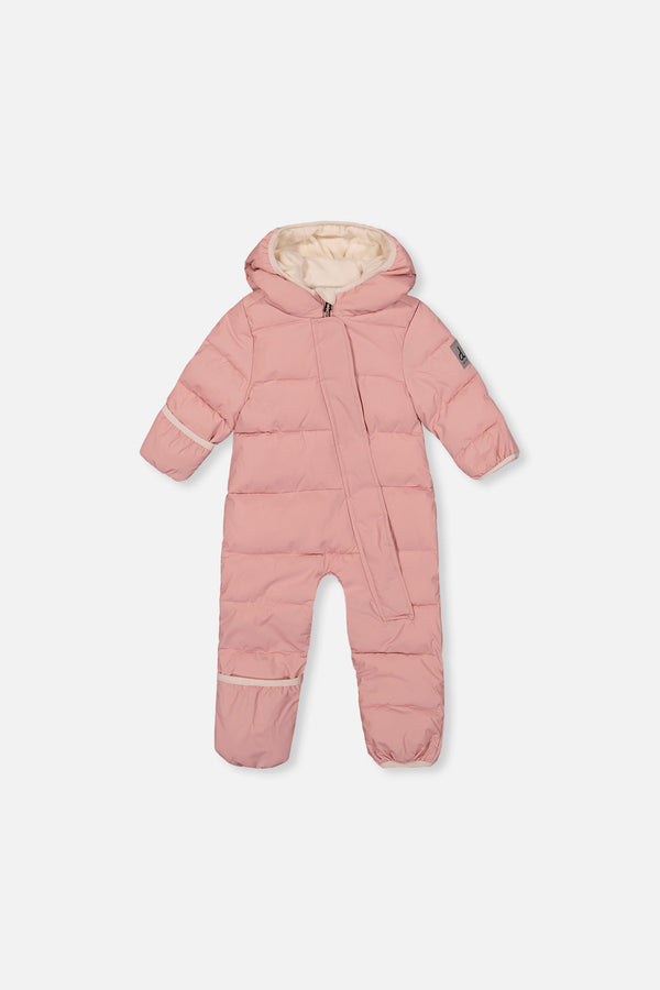 Baby Cloud One Piece Snowsuit Adapted For Car Seats Pale Dusty Pink - J10B700_06220