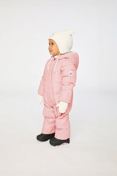 Baby Cloud One Piece Snowsuit Adapted For Car Seats Pale Dusty Pink - J10B700_06220