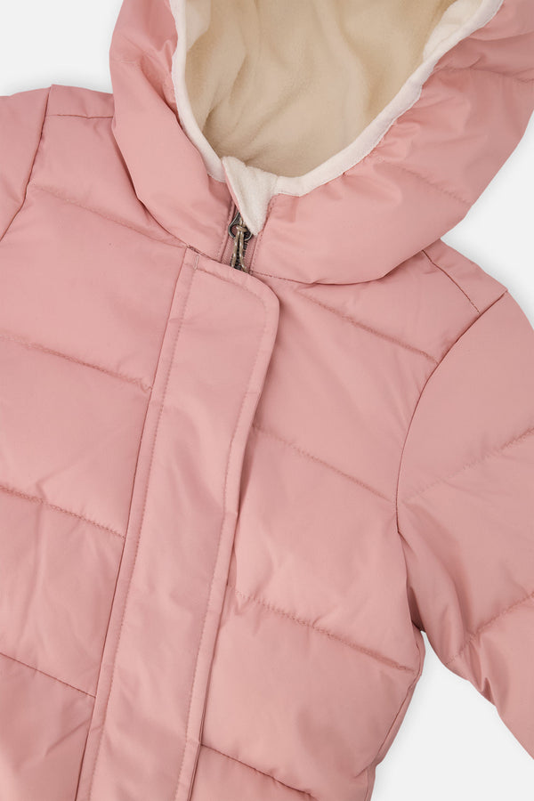 Baby Cloud One Piece Snowsuit Adapted For Car Seats Pale Dusty Pink - J10B700_06220