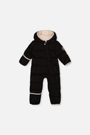 Baby-Cloud-Schneeanzug, als Einteiler für Autokindersitze geeignet, Schwarz