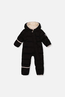 Baby Cloud One Piece Snowsuit Adapted For Car Seats Black - J10B700_09990