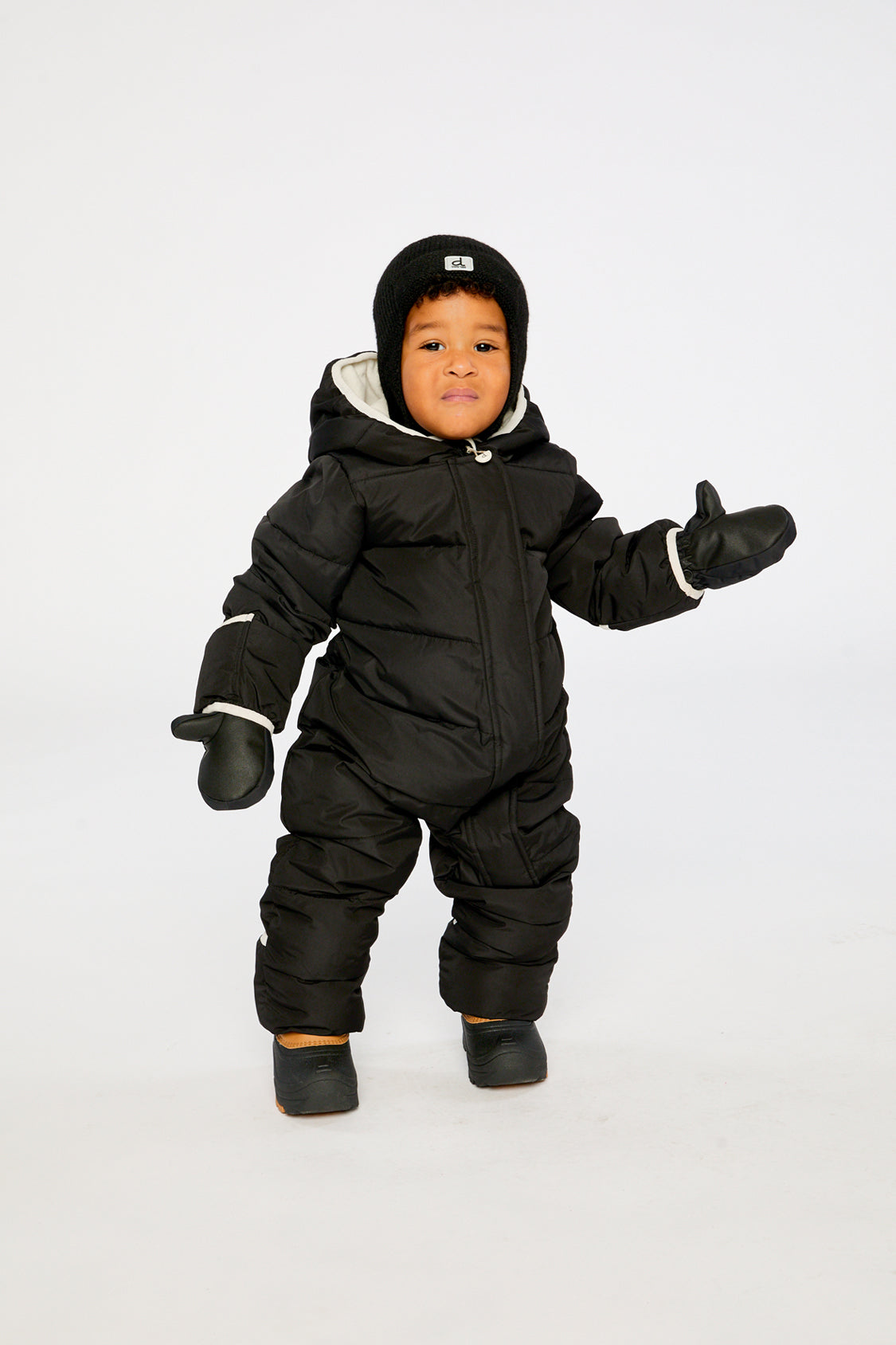 Baby-Cloud-Schneeanzug, als Einteiler für Autokindersitze geeignet, Schwarz
