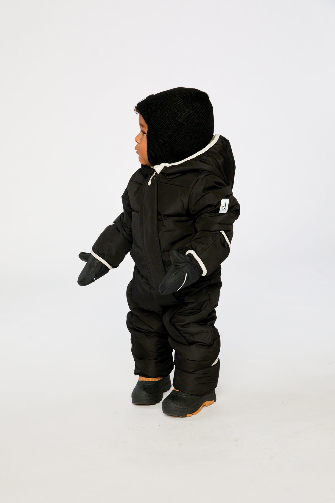 Baby Cloud One Piece Snowsuit Adapted For Car Seats Black - J10B700_09990