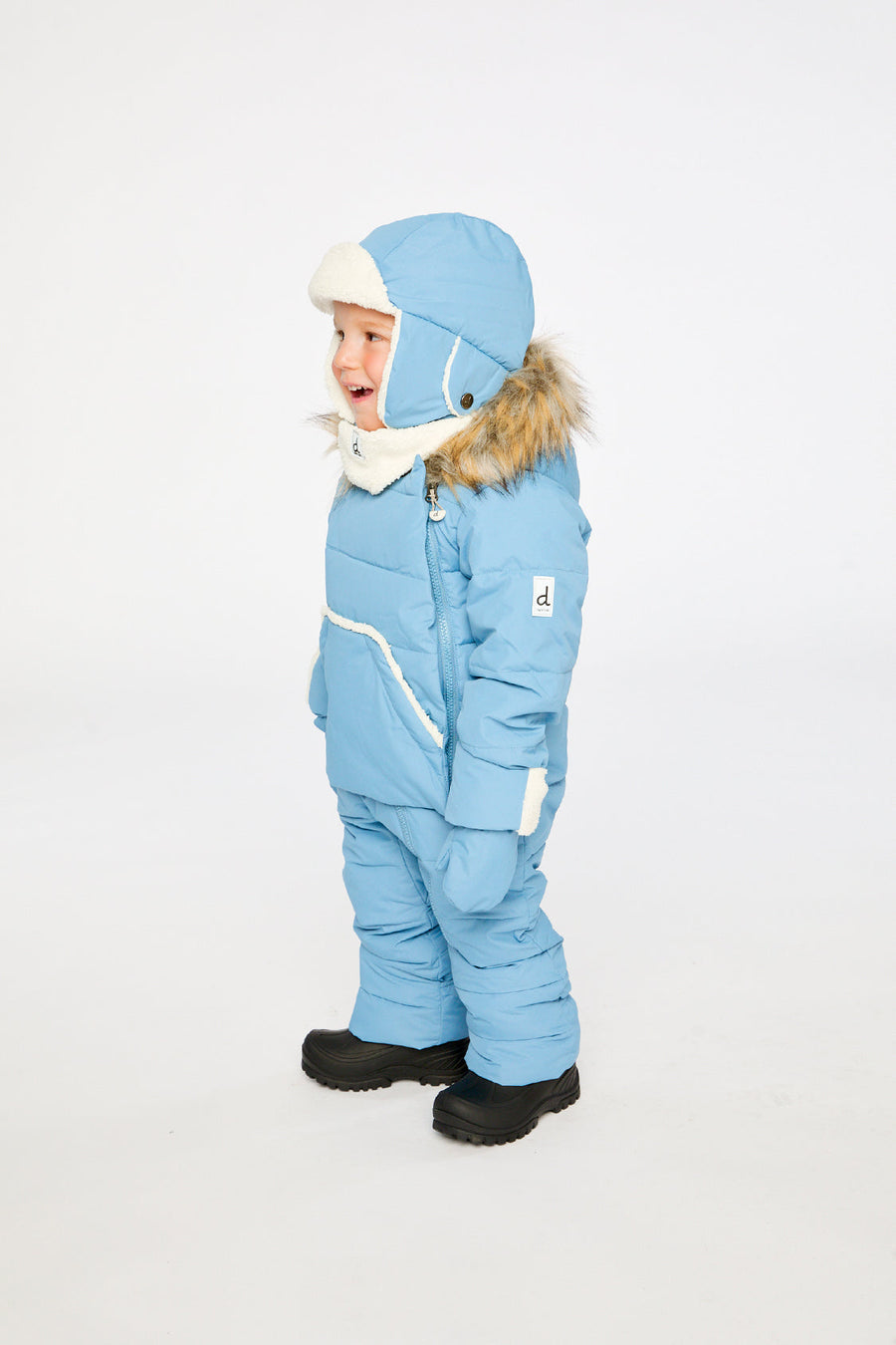 Baby Snug One Piece Snowsuit Adapted For Car Seats Blue Grey - J10B701_04400