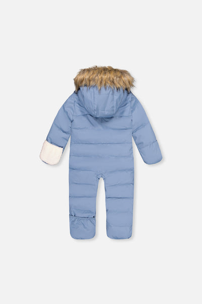 Baby Snug One Piece Snowsuit Adapted For Car Seats Blue Grey - J10B701_04400