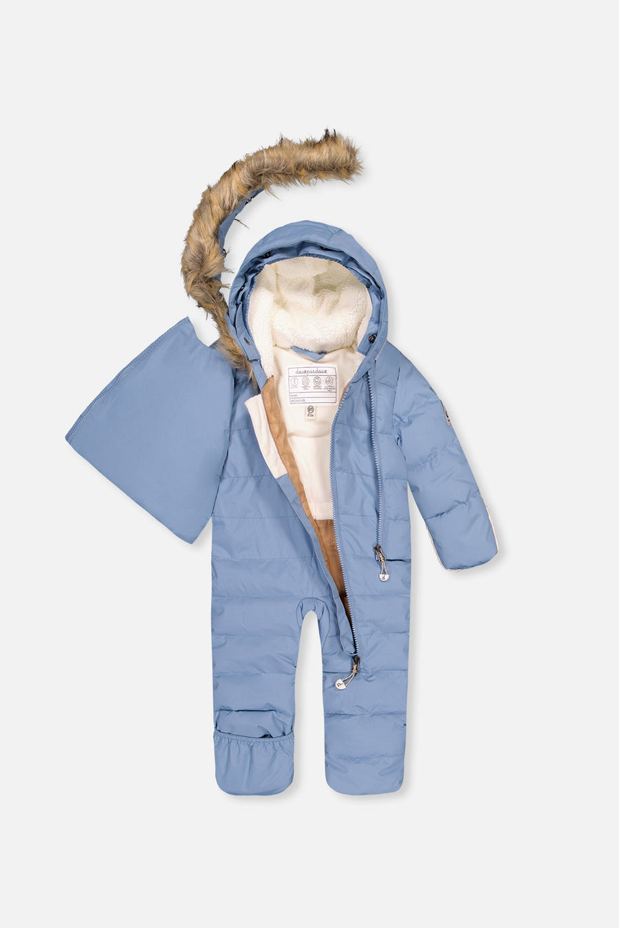 Baby Snug One Piece Snowsuit Adapted For Car Seats Blue Grey - J10B701_04400