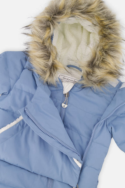Baby Snug One Piece Snowsuit Adapted For Car Seats Blue Grey - J10B701_04400