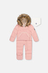 Baby Snug One Piece Snowsuit Adapted For Car Seats Pale Dusty Pink - J10B701_06220