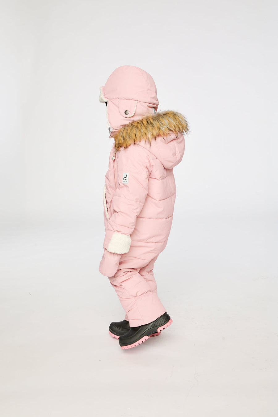 Baby Snug One Piece Snowsuit Adapted For Car Seats Pale Dusty Pink - J10B701_06220