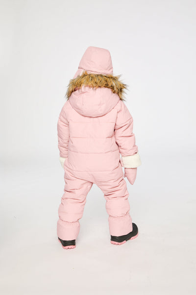Baby Snug One Piece Snowsuit Adapted For Car Seats Pale Dusty Pink - J10B701_06220