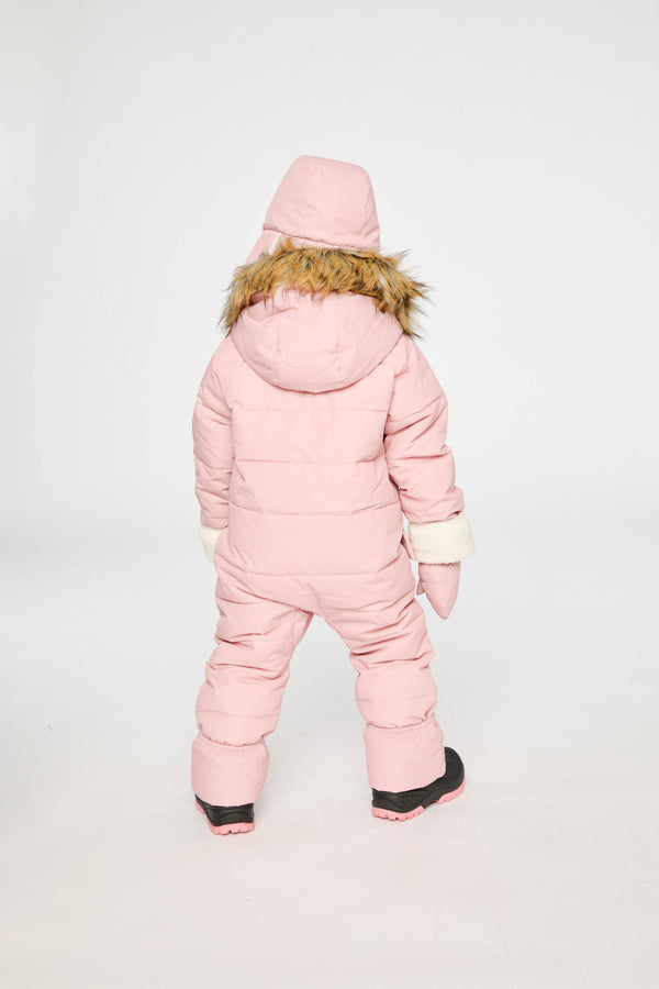 Baby Snug One Piece Snowsuit Adapted For Car Seats Pale Dusty Pink - J10B701_06220
