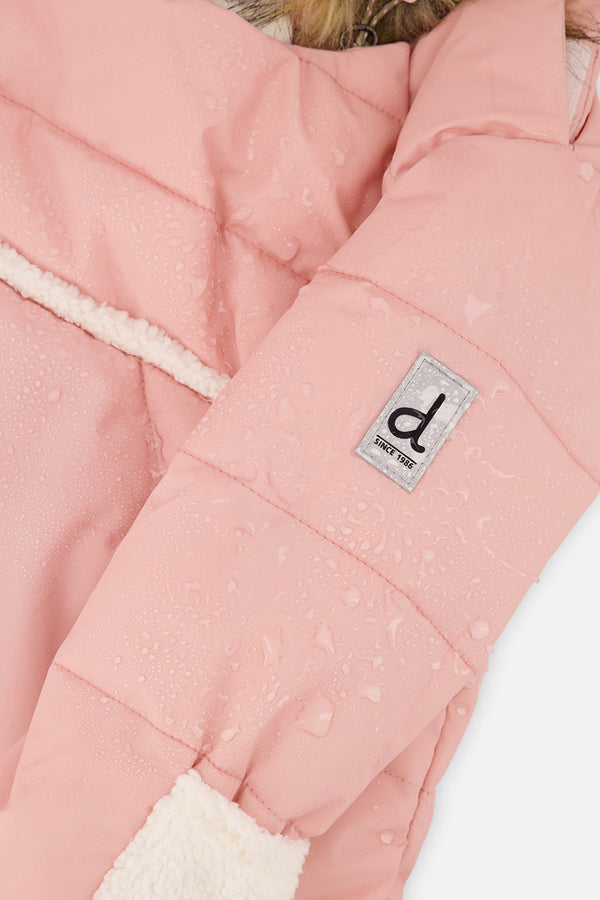 Baby Snug One Piece Snowsuit Adapted For Car Seats Pale Dusty Pink - J10B701_06220