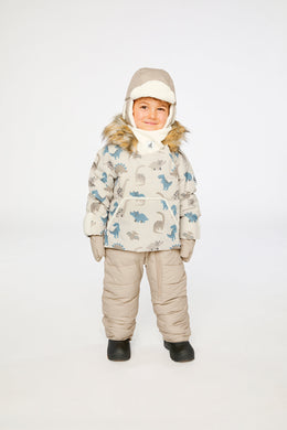 Baby Snug One Piece Snowsuit Adapted For Car Seats Blue Dinosaur Print - J10B701_1J006