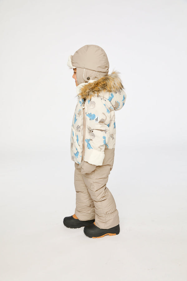 Baby Snug One Piece Snowsuit Adapted For Car Seats Blue Dinosaur Print - J10B701_1J006
