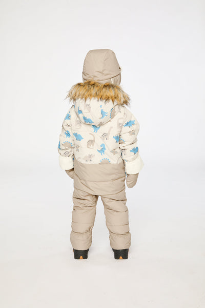 Baby Snug One Piece Snowsuit Adapted For Car Seats Blue Dinosaur Print - J10B701_1J006