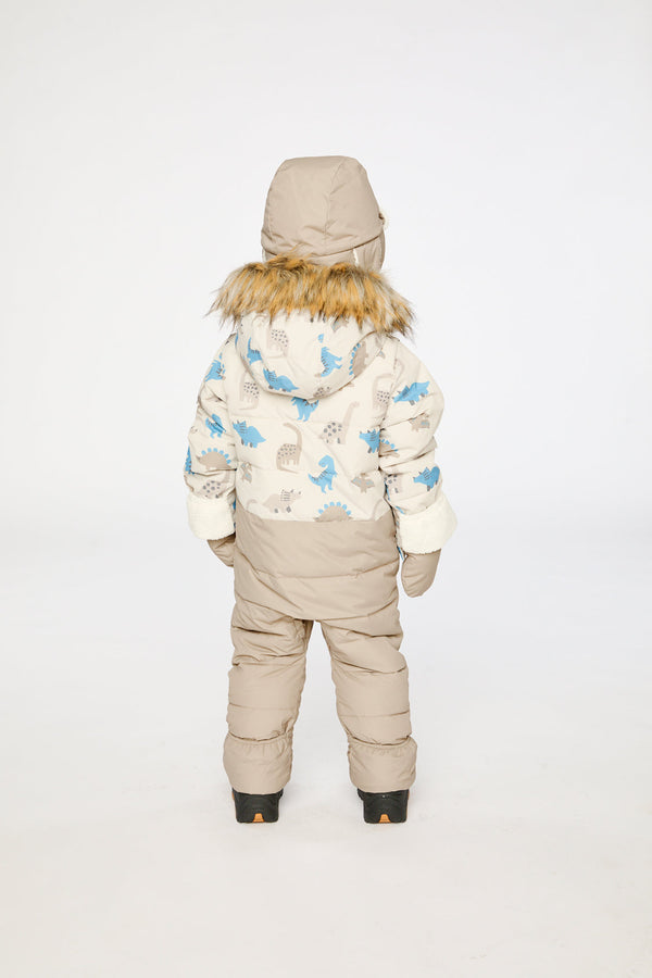 Baby Snug One Piece Snowsuit Adapted For Car Seats Blue Dinosaur Print - J10B701_1J006