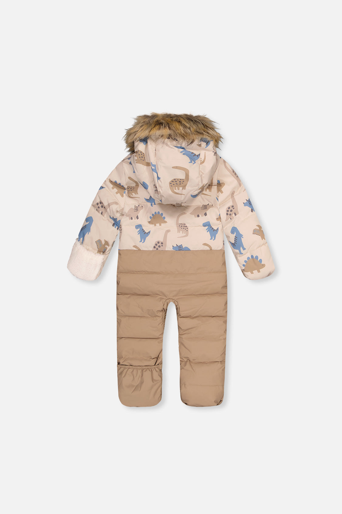 Baby Snug One Piece Snowsuit Adapted For Car Seats Blue Dinosaur Print - J10B701_1J006
