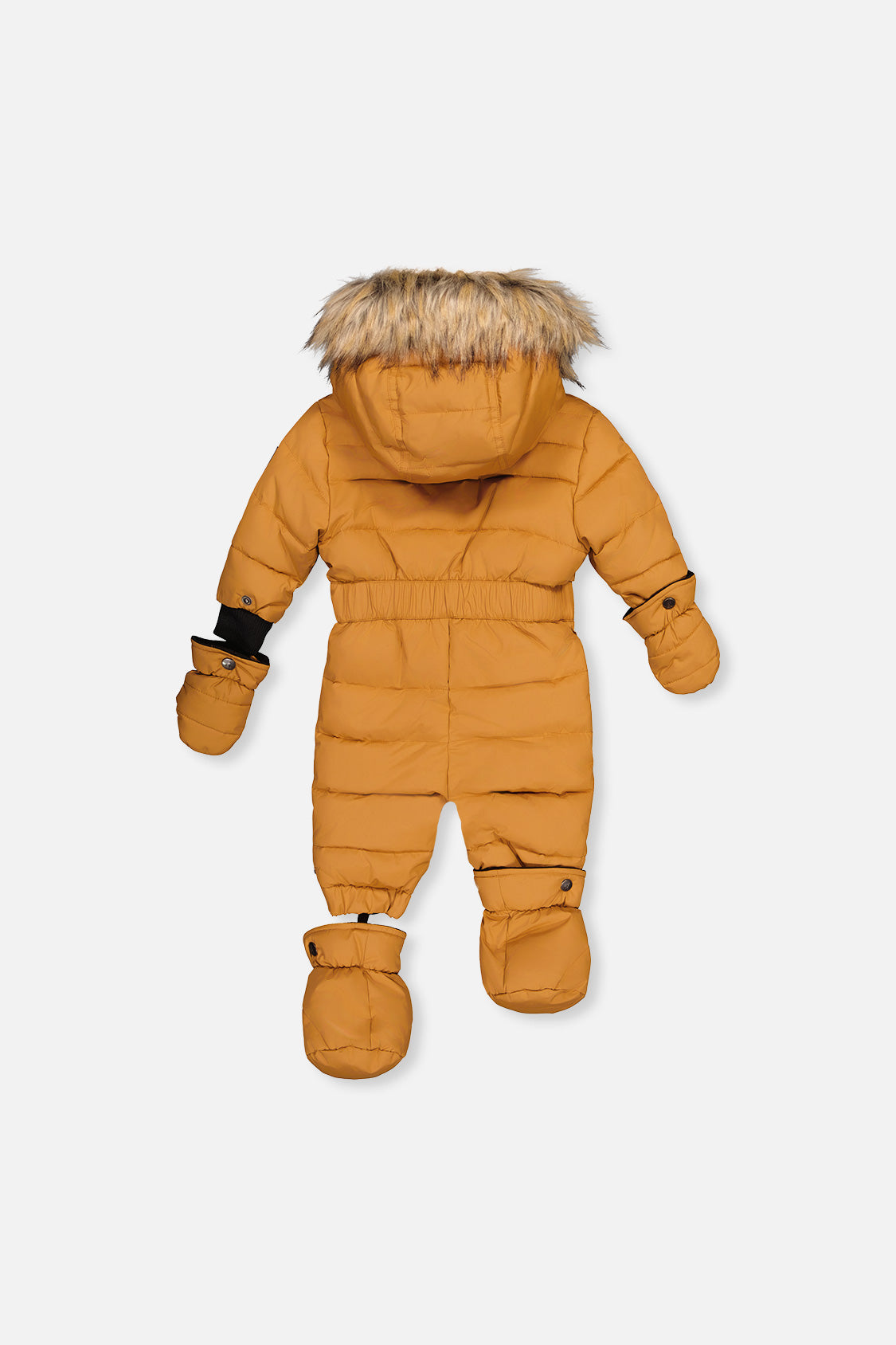 Baby Original One Piece Puffy Snowsuit With Removable Mittens And Boots Brown Sugar - J10B702_01740
