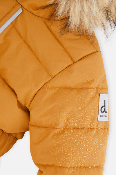 Baby Original One Piece Puffy Snowsuit With Removable Mittens And Boots Brown Sugar - J10B702_01740
