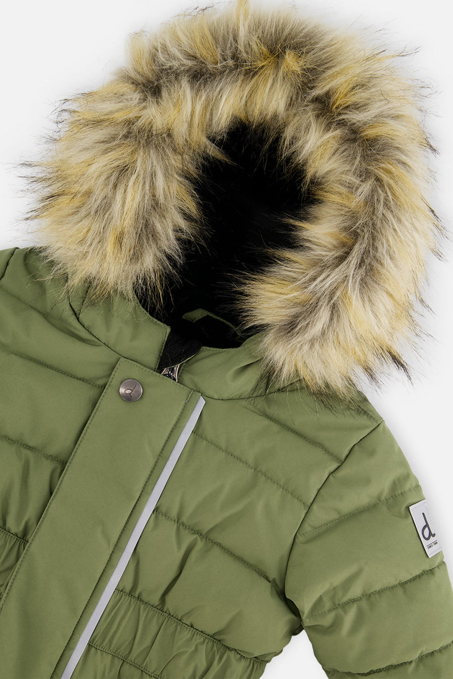 Baby Original One Piece Puffy Snowsuit With Removable Mittens And Boots Olive Green - J10B702_03090