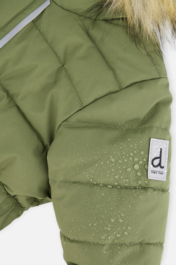 Baby Original One Piece Puffy Snowsuit With Removable Mittens And Boots Olive Green - J10B702_03090