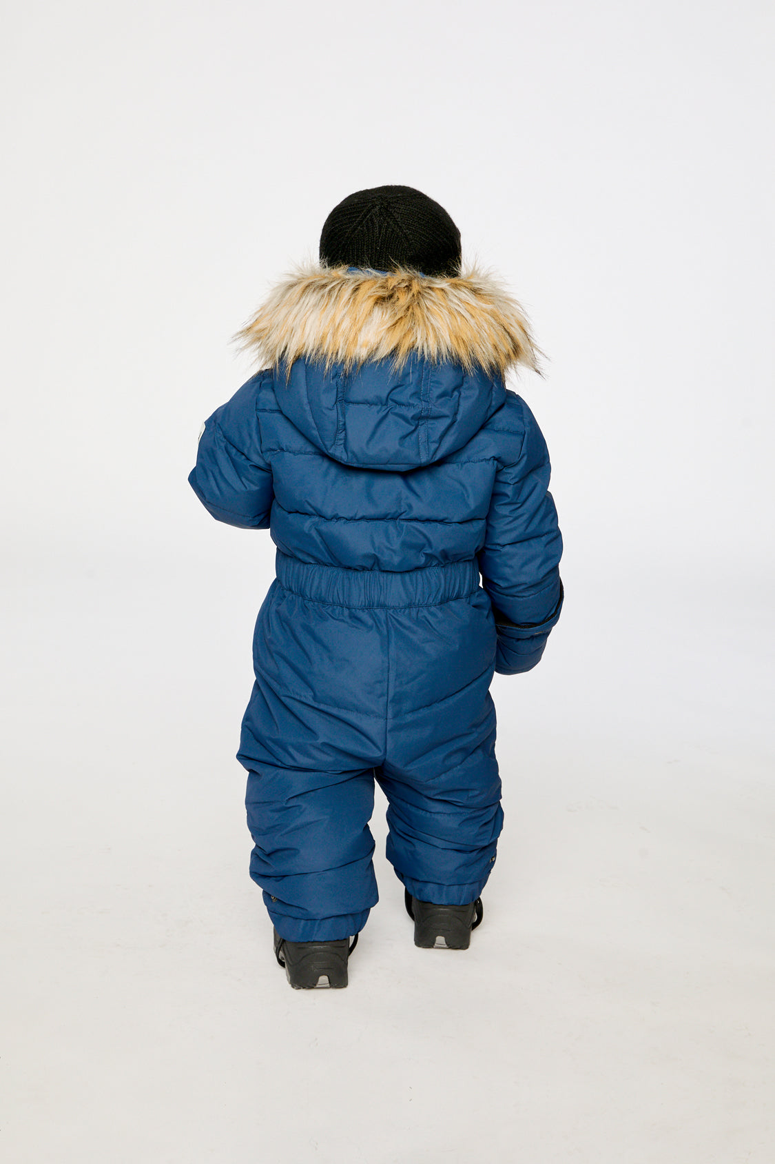 Baby Original One Piece Puffy Snowsuit With Removable Mittens And Boots Dark Blue - J10B702_04013