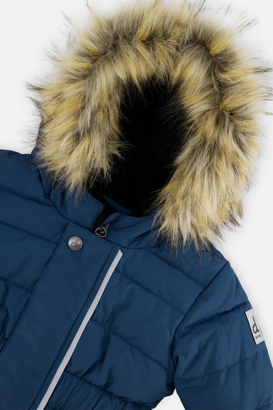 Baby Original One Piece Puffy Snowsuit With Removable Mittens And Boots Dark Blue - J10B702_04013