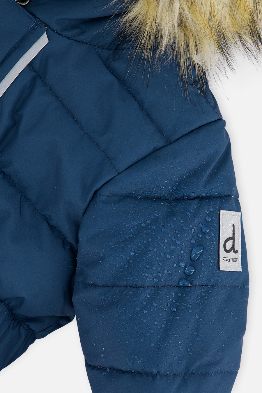 Baby Original One Piece Puffy Snowsuit With Removable Mittens And Boots Dark Blue - J10B702_04013