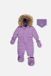 Baby Original One Piece Puffy Snowsuit With Removable Mittens And Boots Violet - J10B702_05003