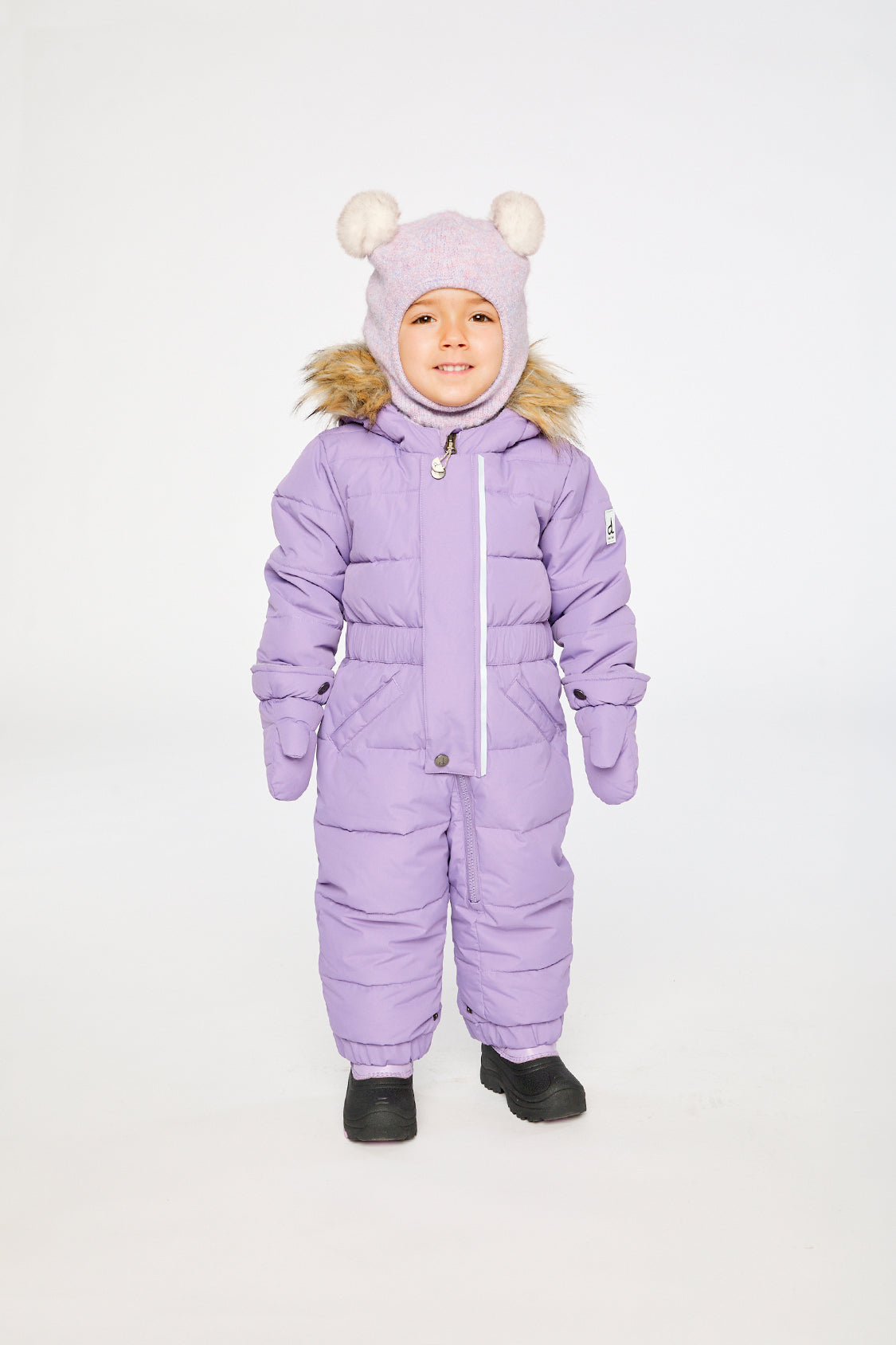 Baby Original One Piece Puffy Snowsuit With Removable Mittens And Boots Violet - J10B702_05003