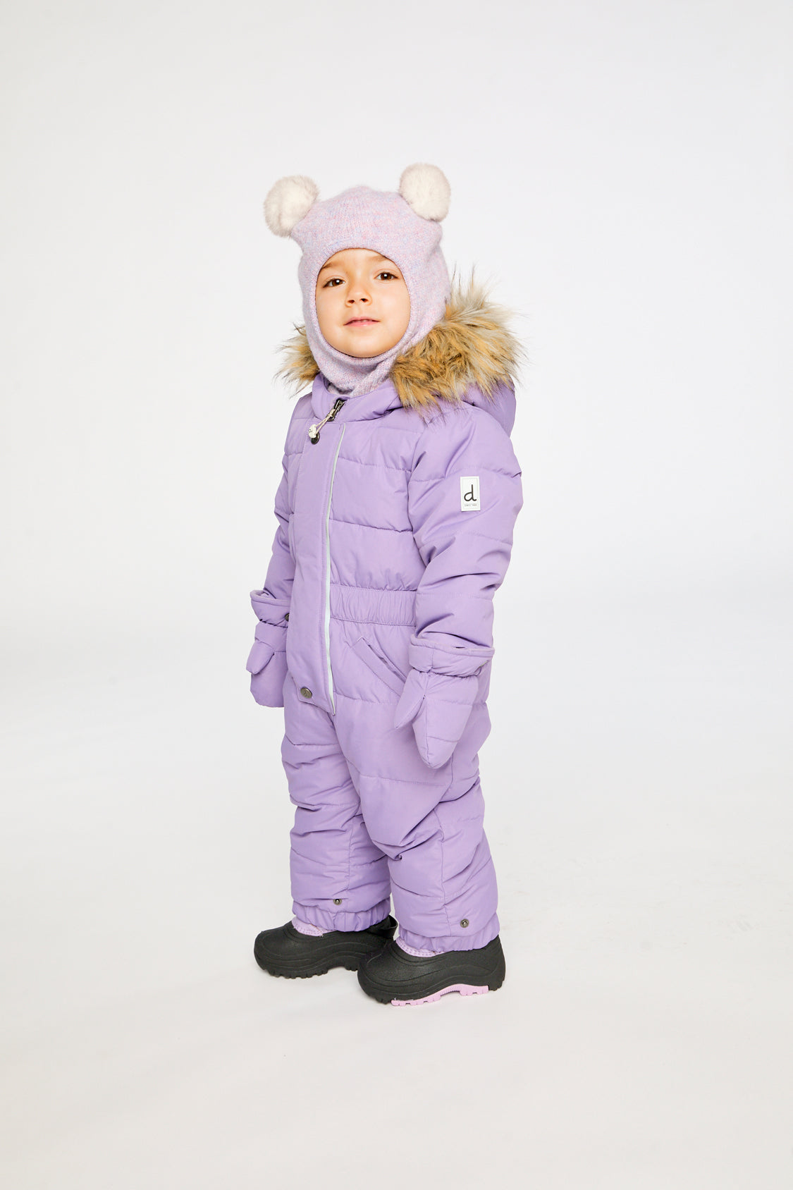 Baby Original One Piece Puffy Snowsuit With Removable Mittens And Boots Violet - J10B702_05003