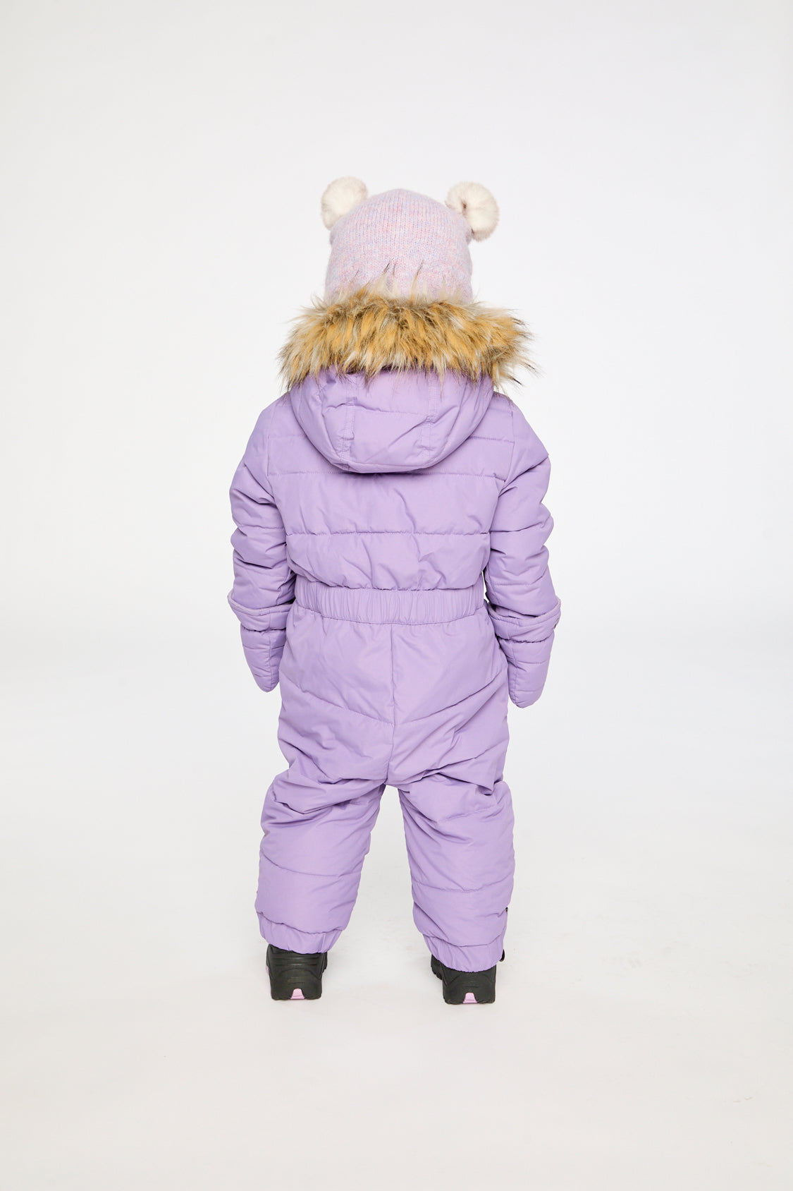 Baby Original One Piece Puffy Snowsuit With Removable Mittens And Boots Violet - J10B702_05003