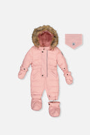 Baby Original One Piece Puffy Snowsuit With Removable Mittens And Boots Pale Dusty Pink - J10B702_06220