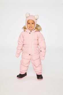 Baby Original One Piece Puffy Snowsuit With Removable Mittens And Boots Pale Dusty Pink - J10B702_06220