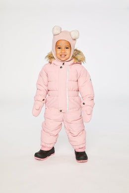 Baby Original One Piece Puffy Snowsuit With Removable Mittens And Boots Pale Dusty Pink - J10B702_06220