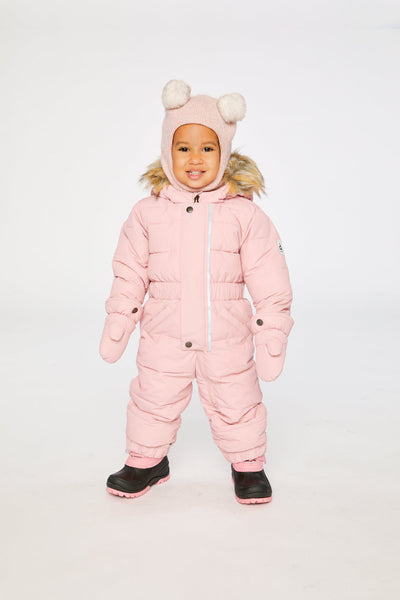 Baby Original One Piece Puffy Snowsuit With Removable Mittens And Boots Pale Dusty Pink - J10B702_06220