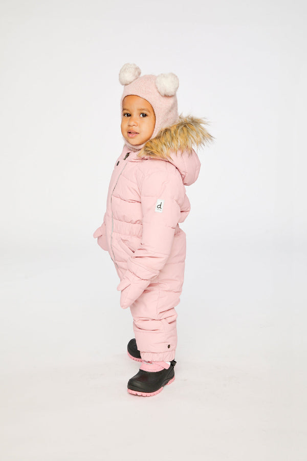 Baby Original One Piece Puffy Snowsuit With Removable Mittens And Boots Pale Dusty Pink - J10B702_06220